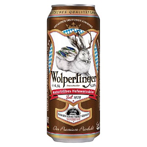 Пиво WOLPERTINGER Naturtrubes Hefeweissbier 5,5% пшеничное /жесть/ 0,5л*24