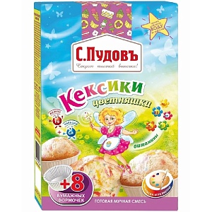 Смесь С.Пудовъ Кексики "Цветняшки" карт/кор 250г*10