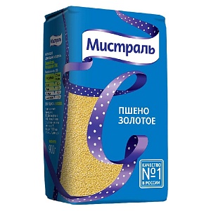 Пшено МИСТРАЛЬ Золотое /пакет/ 900г*12