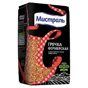 Гречка МИСТРАЛЬ Ядрица Фермерская /пакет/ 900г*12