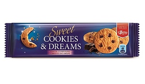 Печенье LEONA “COOKIES & DREAMS” с шоколадной крошкой /флоу-пак/ 80г*30