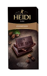 Шоколад HEIDI DARK COFFEE ESPRESSO темный с кофе /картон/ 80г*20