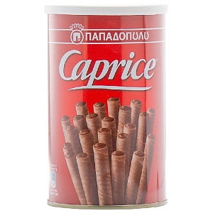 Вафли CAPRICE венские с фундуком и шоколадным кремом /жесть/ 115г*20