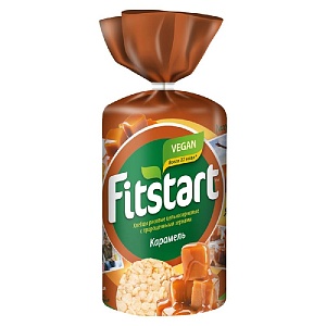 Хлебцы FITSTART рисовые Карамель 100г*12