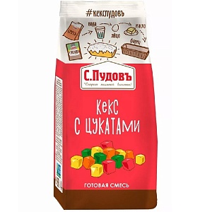 Смесь С.Пудовъ кекс С ЦУКАТАМИ /пленка/ 300г*10