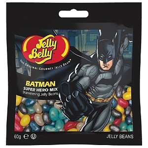 Драже JELLY BELLY SUPER HERO "BATMAN" жевательное /пакет/ 60г*12
