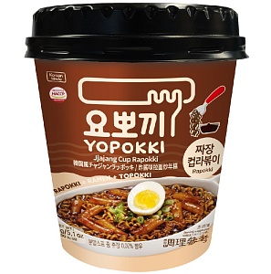 Рапокки YOPOKKI Jjajang с соусом Чачжан (рамен с рисовыми палочками) /стакан/ 145г*16
