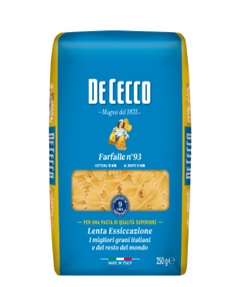 Макаронные изделия DE CECCO №93 Farfalle (Фарфалле) (пакет) 250г*24