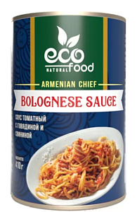Соус ECOFOOD Bolognese томатный c говядиной и свининой /жесть/ 410г*6