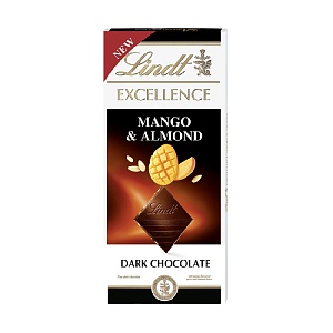 Шоколад LINDT EXCELLENCE c Манго и миндальными хлопьями 100г*20