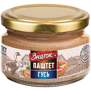 Паштет ЗНАТОК печеночный Гусь ГОСТ Р 54348-2011 /стекло/ 200г*6