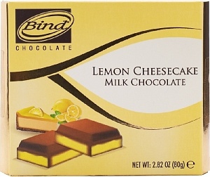 Шоколад BIND Молочный со вкусом лимонного чизкейка 80г*12