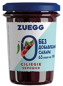 Конфитюр ZUEGG Zero Черешня БЕЗ САХАРА /стекло/ 220г*8