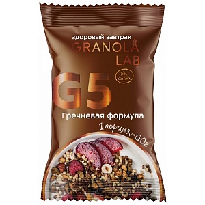 Гранола-мюсли GRANOLA.LAB G5 Гречневая формула 60г*12