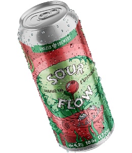 Пивной напиток PANZER BREWERY SOUR FLOW 4,2% Брусника/Клюква Fruit Sour непастеризованный нефильтрованный неосветленный /жесть/ 500мл*12