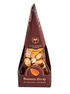 Десерт финиковый BORNA Негар с МИНДАЛЕМ - без сахара /картон/ 220г*24