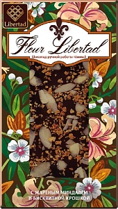 Шоколад Fleur Libertad темный с натуральным миндалем и бисквитной крошкой 80г*10