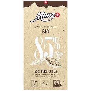 Шоколад MUNZ BIO горький 85% какао 100г*12