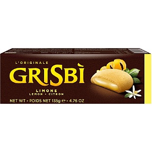 Печенье GRISBI [4202] с начинкой из лимонного крема /картон/ 135г*12