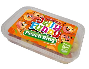 Мармелад JELLY FUNNY Peach Ring Кольца Персик (27шт) 200г*12