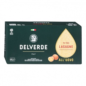 Макаронные изделия DELVERDE №103 Лазанья (яичные) 500г*12
