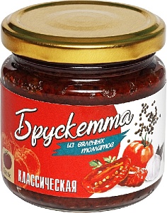 Брускетта ECOFOOD из вяленых томатов классическая /стекло/190г*6