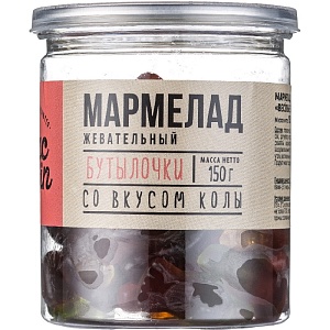 ВЫВОД Мармелад MacGuffin Жевательный Веселые бутылочки со вкусом колы /пэт/ 150г*30