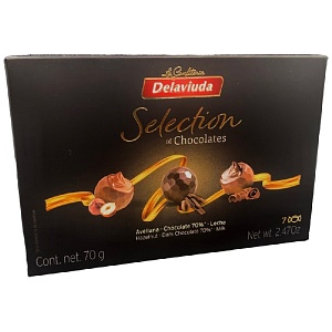 Конфеты DELAVIUDA SELECTION ассорти БЕЗ САХАРА 70г*18