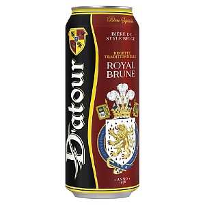 Пиво D’ATOUR Royal Brune темное фильтрованное 6.4% /жесть/ 0,5л*24