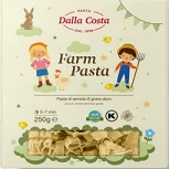 Макаронные изделия DALLA COSTA фигурные без добавления яиц «Ферма» Farm pasta /картон/ 250г*15