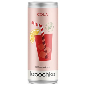 Лимонад LAPOCHKA Кола /жесть/ 0,33л*20