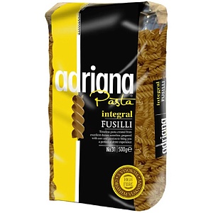 ВЫВОД Макаронные изделия ADRIANA №31 exclusive цельнозерновые FUSILLI завитушки 500г*10