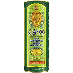 Масло оливковое GLAFKOS EVOO AC 0,3 кр. /жесть/ 500мл*12