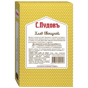 Смесь хлебная С.Пудовъ "Хлеб овощной" карт/кор 500г*15