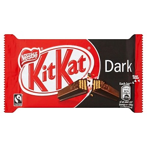 Шоколад KITKAT Dark темный с хрустящей вафлей (ИСПАНИЯ) 41,5г*24