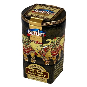 Чай BATTLER PARADE GOLDEN ELEPHANT-OP1 Крупнолистовой цейлонский черный /жесть/ 100г*6