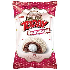 Пирожное TODAY Snowball Coconut Сноуболл с кокосовой начинкой (шоубокс 35г*24шт) 35г*144