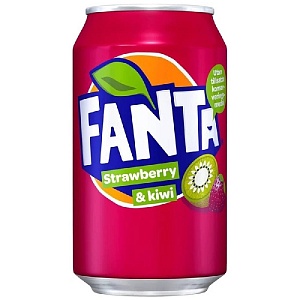 Напиток FANTA STRAWBERRY-KIWI (Германия) Клубника-Киви сильногазированный /жесть/ 0,33л*24