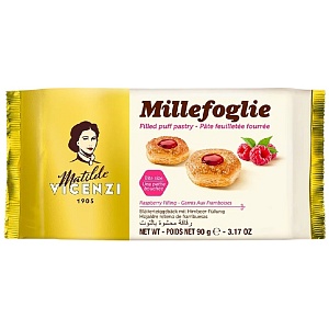 Пирожные VICENZI BISCOTTI [5233] Millefoglie слоеные с малиновой начинкой 90г*10