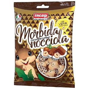 Конфеты INCAP PopArt Мягкий Фундук (Morbida Nocciola) без глютена 100г*24