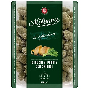 Клецки La MOLISANA 627 GNOCCHI DI PATATE WITH SPINACH Картофельные ньокки со шпинатом 500г*12