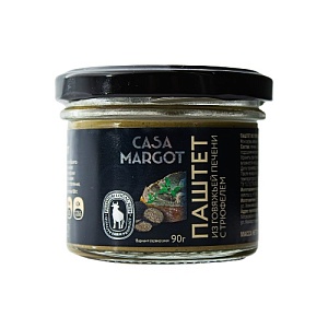 Паштет CASA MARGOT из говяжьей печени с трюфелем /стекло/ 90г*10