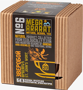 Чай MEGA ARARAT №6 зверобой (20 пакетиков*1,5г) /картон/ 30г*16