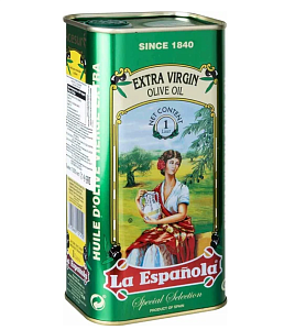 Масло LA ESPANOLA Extra Virgin оливковое нерафинированное /жесть/ 1л*10