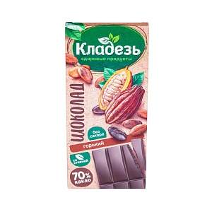 Шоколад КЛАДЕЗЬ горький (стевия и мальтит) 100г*10