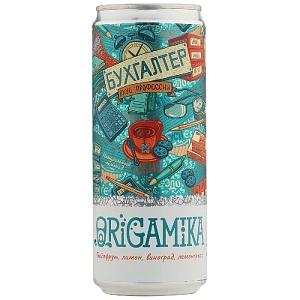 Напиток ORIGAMIKA безалкогольный БУХГАЛТЕР грейпфрутом, лимоном, виноградом и лемонграссом /жесть/ 330мл*8
