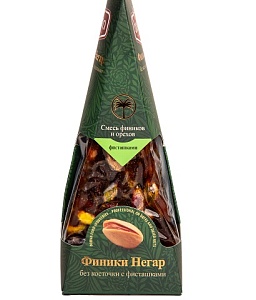 Десерт финиковый BORNA Негар с ФИСТАШКОЙ - без сахара /картон/ 220г*24