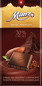 Шоколад MUNZ горький 70% какао 100г*12