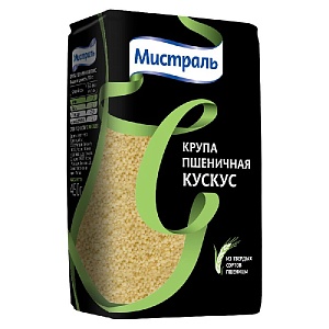 Крупа МИСТРАЛЬ Пшеничная Кускус /пакет/ 450г*12