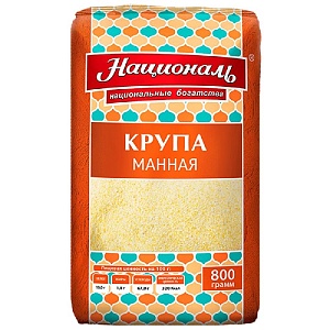 Крупа НАЦИОНАЛЬ манная 800г*12